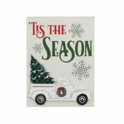 Brand new 🔔 8" 🎁 Christmas Tree Truck Tabletop Sign by Ashland® ✔️