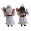 Coupon 🔔 Assorted 16" Santa in White Fur Robe with Striped Gifts by Ashland® 👏