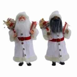 Coupon ๐ Assorted 16" Santa in White Fur Robe with Striped Gifts by Ashland® ๐