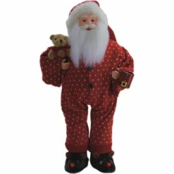Best reviews of 🔔 18" Santa in Red Pajamas with Teddy Bear by Ashland® 😍