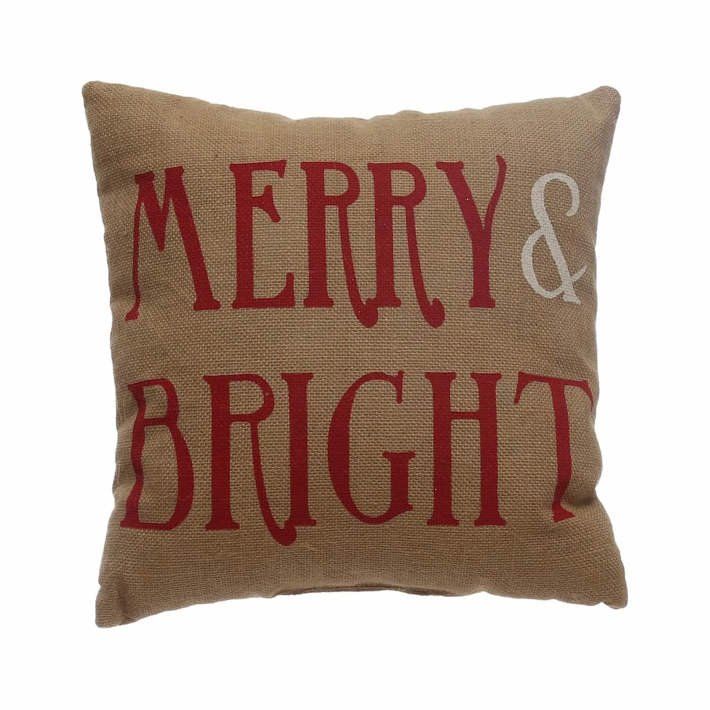 Wholesale 👏 Merry & Bright Burlap Throw Pillow by Ashland® 😉