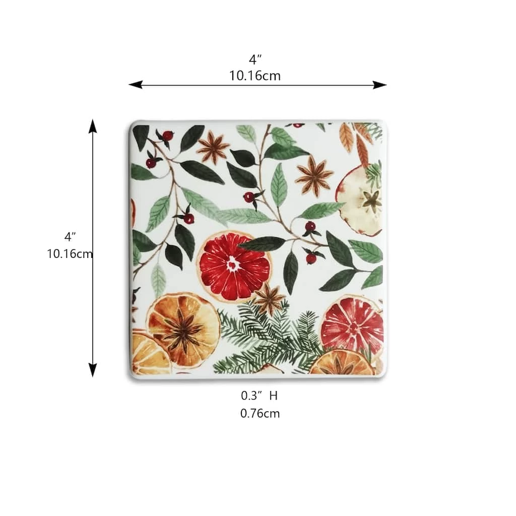 Best deal π Citrus Ceramic Coaster by Celebrate It® π Christmas π - Image 3