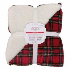 Best Sale 💯 Red Plaid Berber Fleece Throw Blanket by Ashland® 🥰