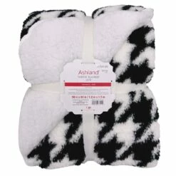 Deals 🎉 Black & White Houndstooth Berber Throw Blanket by Ashland® 🤩
