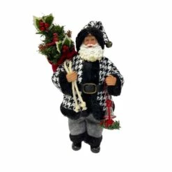 Cheapest 🎉 10.5" Houndstooth Santa Figurine by Ashland® 👏