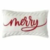 Outlet 🔔 White Knit Merry Accent Pillow by Ashland® 🥰