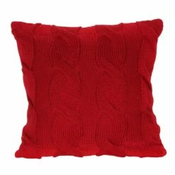 Discount ✔️ Red Cable Knit 🎄 Christmas Accent Pillow by Ashland® ❤️