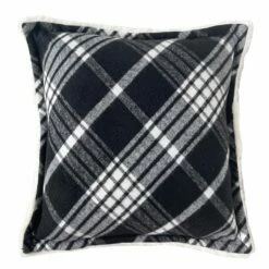Best Sale ⭐ Black & White Tartan 🎁 Christmas Accent Pillow by Ashland® 🎁