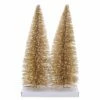 New 😉 12" Gold Bottle Brush Trees, 2ct. by Ashland® ✔️