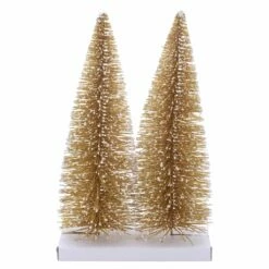 New 😉 12" Gold Bottle Brush Trees, 2ct. by Ashland® ✔️