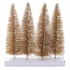 Best Sale 🔥 8" Gold Bottle Brush Trees, 4ct. by Ashland® 🎁