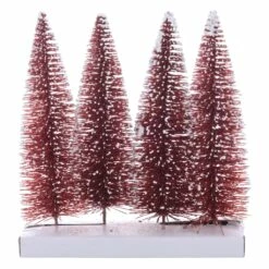 Flash Sale ⌛ 8" Red Bottle Brush Trees, 4ct. by Ashland® 🎁