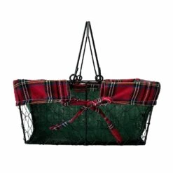 Best Pirce ❤️ 11.5" Medium Wire Basket with Green Burlap by Ashland® ❤️