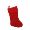 New ✔️ 19" Traditional Velvet ❄ Christmas Stocking, Red by Northlight 😀