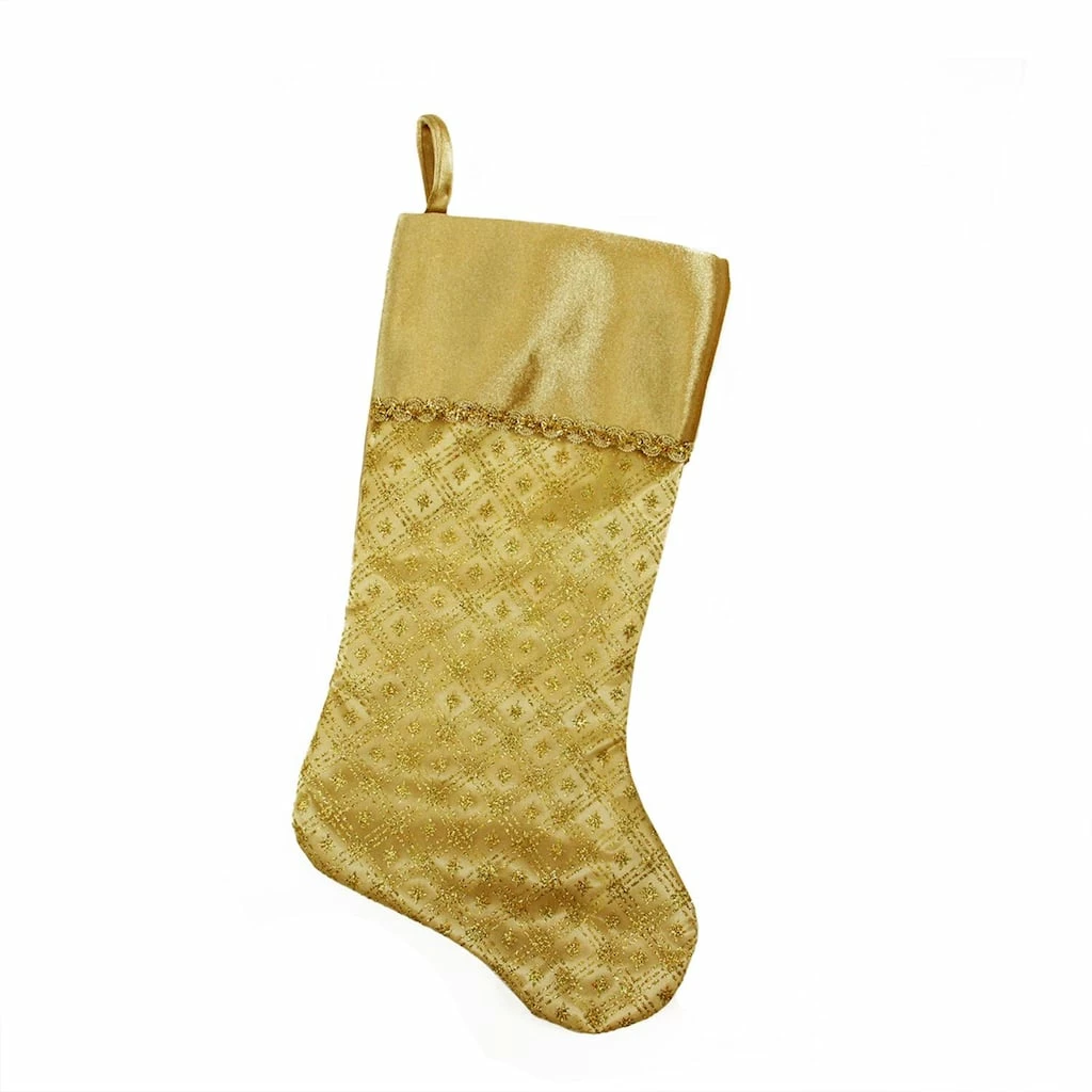Budget π₯ 20.5" Gold Glitter Star β Christmas Stocking by Northlight π§¨