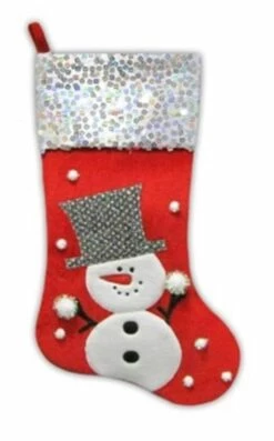 Budget 👏 20.5" Red Snowman 🎁 Christmas Stocking with Sequined Cuff by Northlight ✨