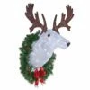 Coupon 🔔 30" Crystal Wall Mounted Buck & Wreath, White LED Lights by National Tree Company ✨