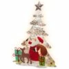 Best deal 🎉 16" Single Sided Tree with Santa & Deer with White LED Lights by National Tree Company 😀
