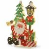 Hot Sale 🎉 17" Pre-Lit LED Santa & Lamp Post by National Tree Company 🤩