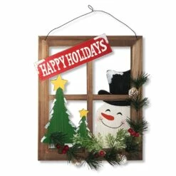Cheapest 🤩 15" Window with Snowman Hanging Décor by National Tree Company 🥰