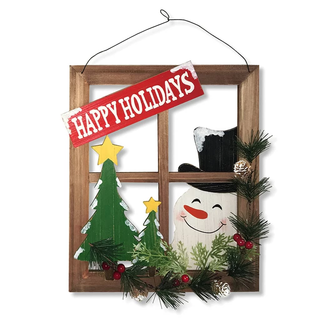Cheapest π€© 15" Window with Snowman Hanging Décor by National Tree Company π₯°