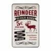 Promo 😀 Glitzhome® Reindeer Sleigh Rides Farmhouse Metal Enamel Sign 🧨