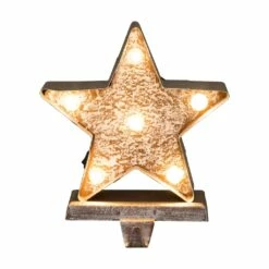 New 🔔 Glitzhome® 🎁 Christmas Marquee LED Star Stocking Holder 😉
