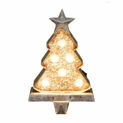 Discount ⭐ Glitzhome® 🎅 Christmas Marquee LED Tree Stocking Holder ❤️