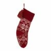 Cheapest ❤️ Glitzhome® 24" Snowflake Knited 🎄 Christmas Stocking 🔥