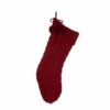 Deals 🌟 Glitzhome® 24" Red Knited 🎄 Christmas Stocking ✔️