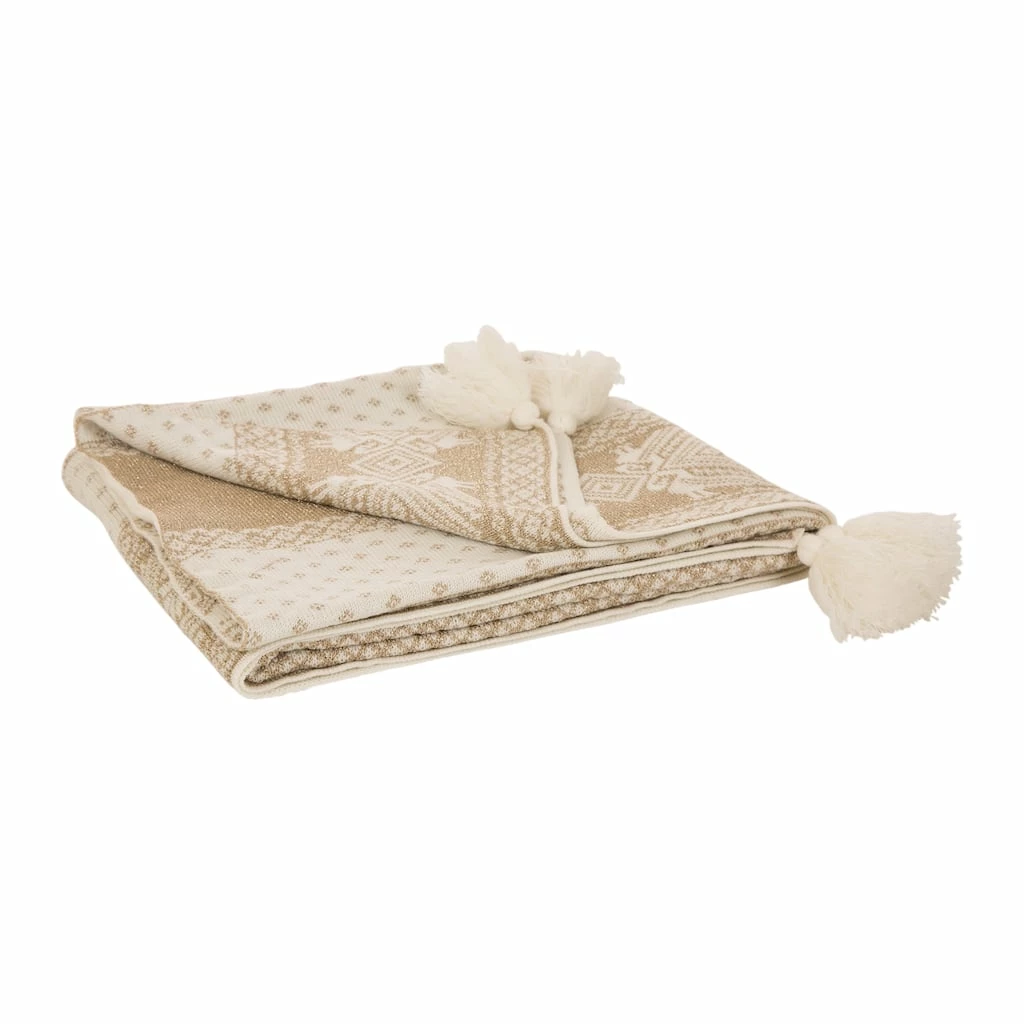 Cheapest ๐คฉ Glitzhome® White Knited Acrylic Throw Blanket with Tassels โ