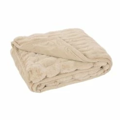 Flash Sale ✨ Glitzhome® Beige Faux Fur Throw Blanket ❤️