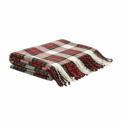 Discount 👏 Glitzhome® Red Plaid Woven Throw 🥰