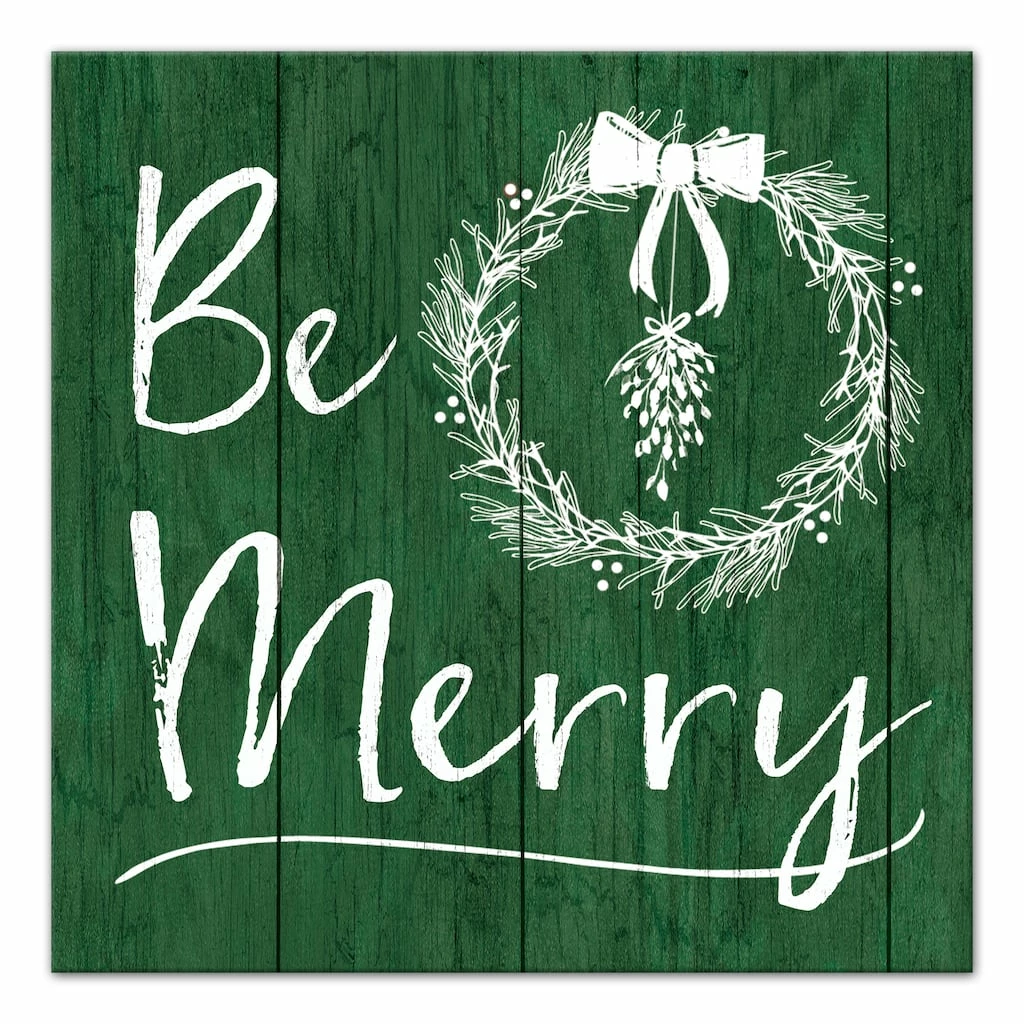 Hot Sale 💯 16” x 16” Be Merry Canvas Wall Art by Designs Direct 🥰