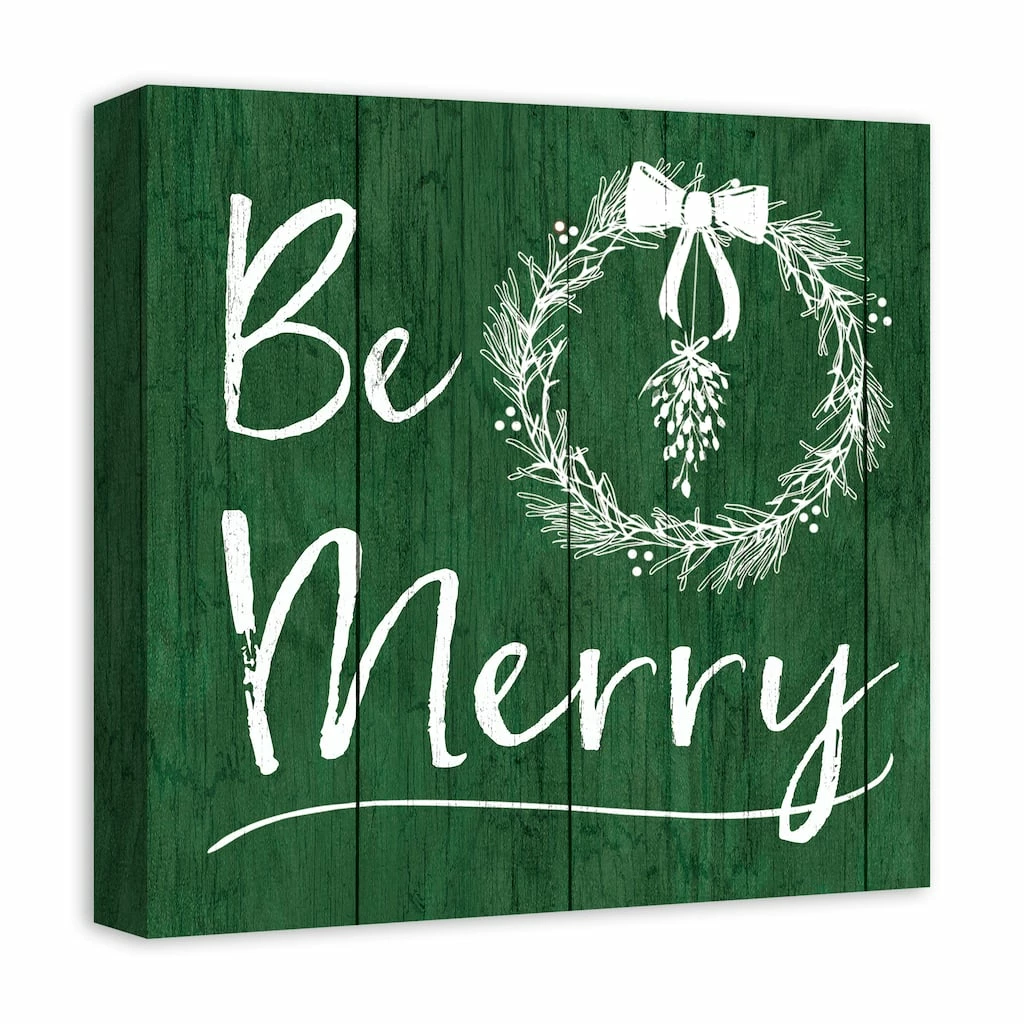 Hot Sale 💯 16” x 16” Be Merry Canvas Wall Art by Designs Direct 🥰 - Image 3