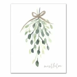Brand new 🔔 Watercolor Mistletoe Canvas Wall Art by Designs Direct ✨