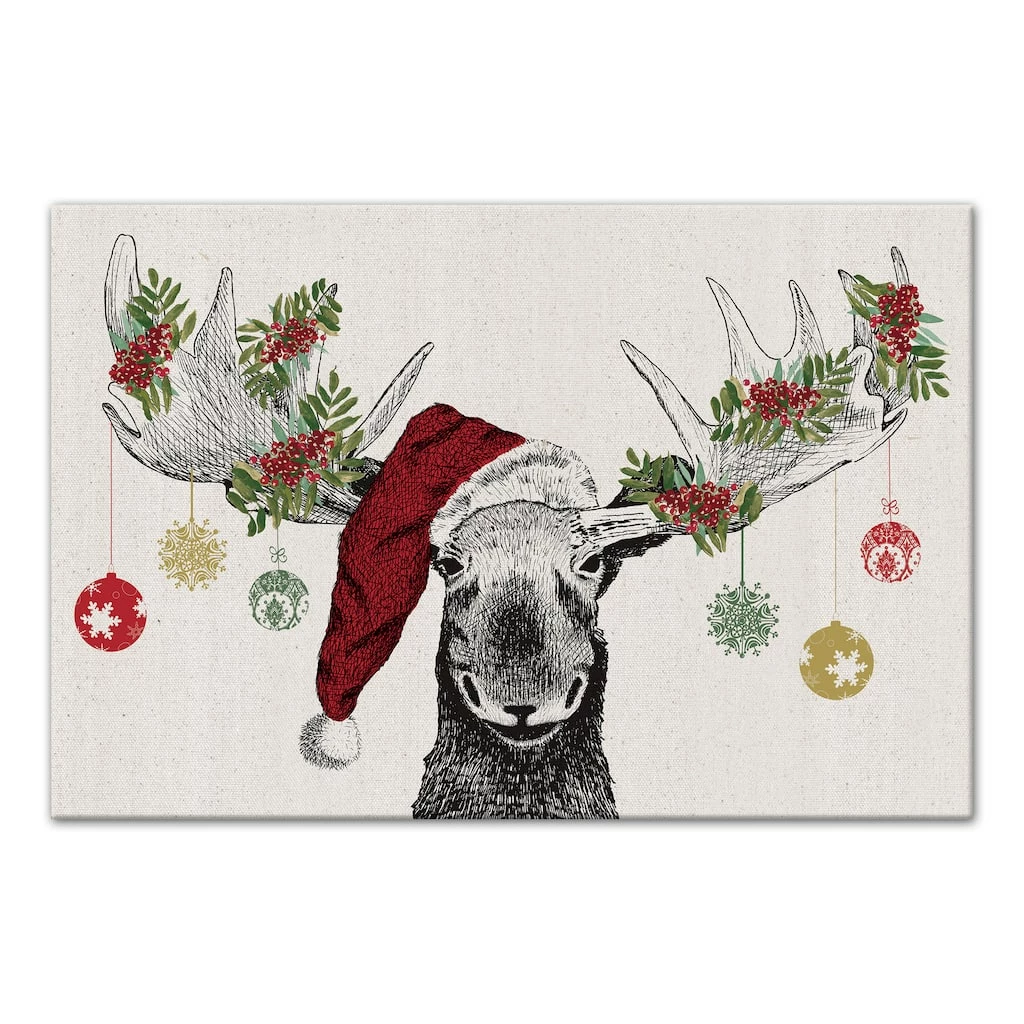 Best Sale β¨ Christmas Moose Canvas Wall Art by Designs Direct π