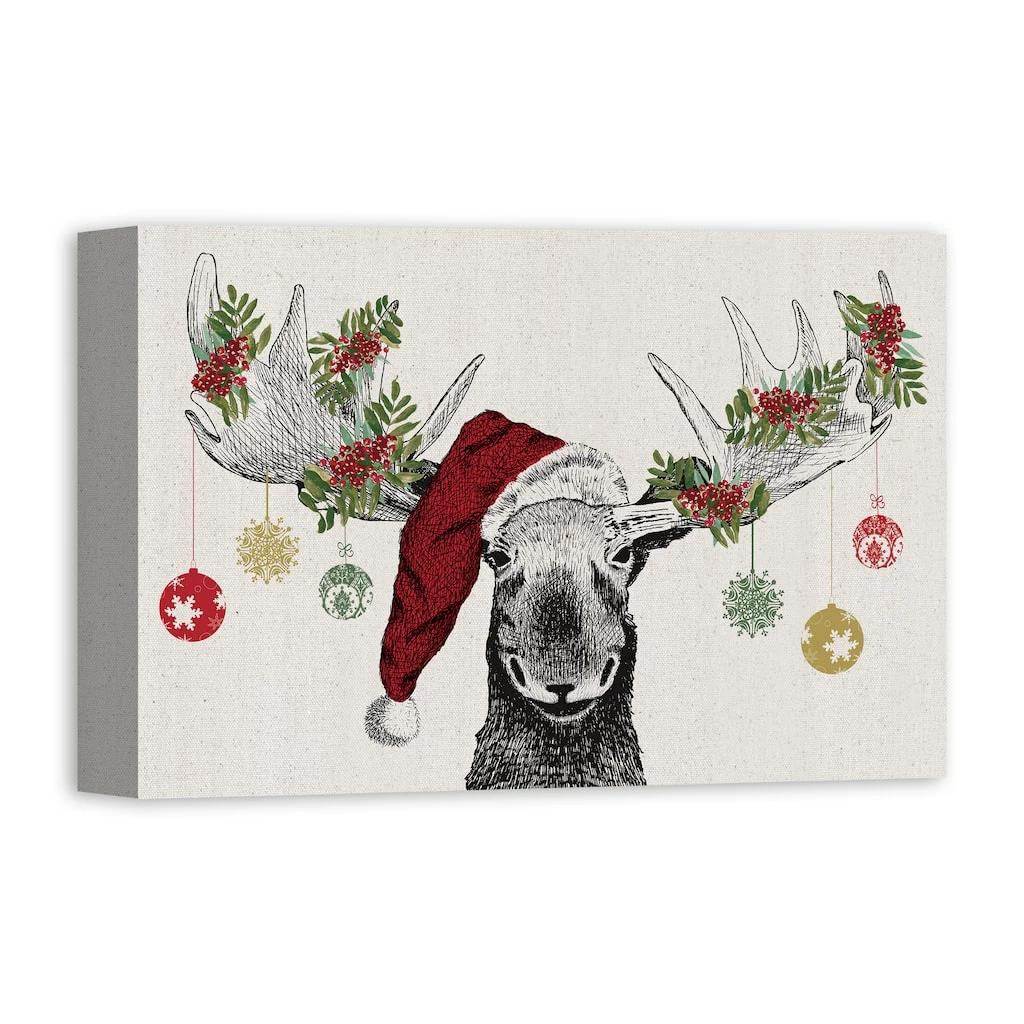 Best Sale β¨ Christmas Moose Canvas Wall Art by Designs Direct π - Image 2