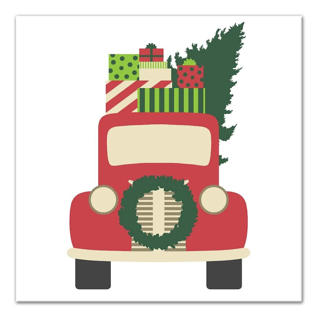 Wholesale π Vintage π Christmas Truck Canvas Wall Art by Designs Direct β€οΈ