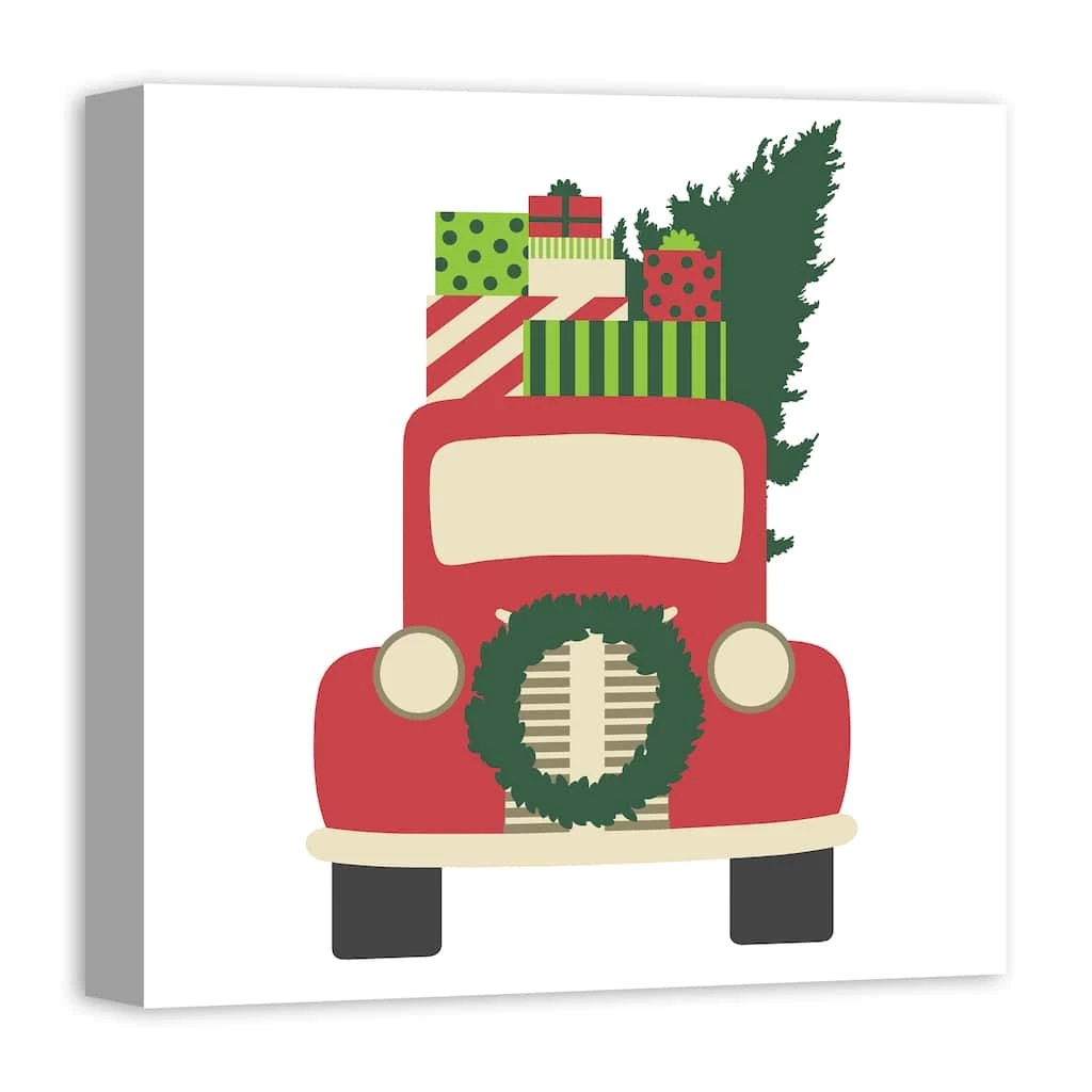 Wholesale π Vintage π Christmas Truck Canvas Wall Art by Designs Direct β€οΈ - Image 2