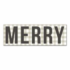 Best Sale 🧨 Plaid Merry Canvas Wall Art by Designs Direct ❤️