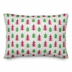 Coupon 👍 Festive Funky 🎅 Christmas Trees Throw Pillow by Designs Direct 👍
