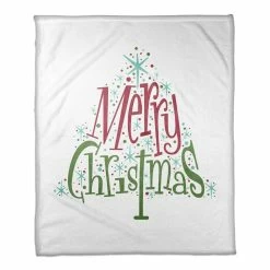 Buy 🔥 Midcentury Modern Merry 🎄 Christmas Throw Blanket by Designs Direct 😀