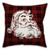 Buy 🎉 Plaid Santa Throw Pillow by Designs Direct 💯