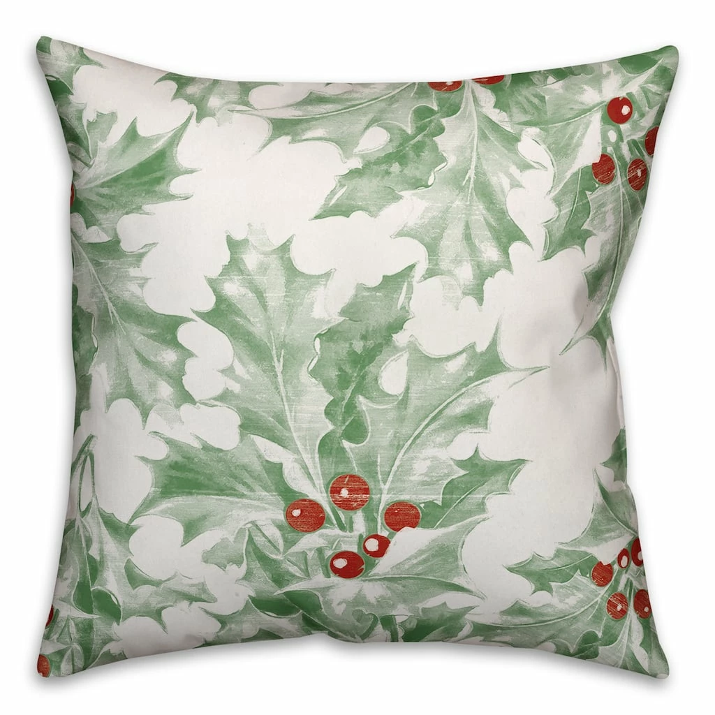 Best reviews of ๐ Holly Leaves Throw Pillow by Designs Direct ๐คฉ