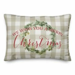 Best Pirce 🤩 We Wish you a Merry 🎄 Christmas Throw Pillow by Designs Direct 🛒