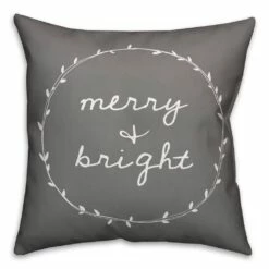Buy 😀 Merry & Bright Throw Pillow by Designs Direct ⌛