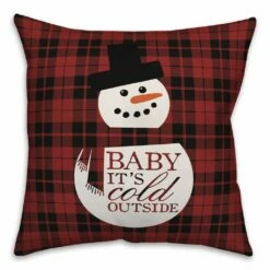 Promo ⭐ Baby It’s Cold Outside Snowman Throw Pillow by Designs Direct ⌛