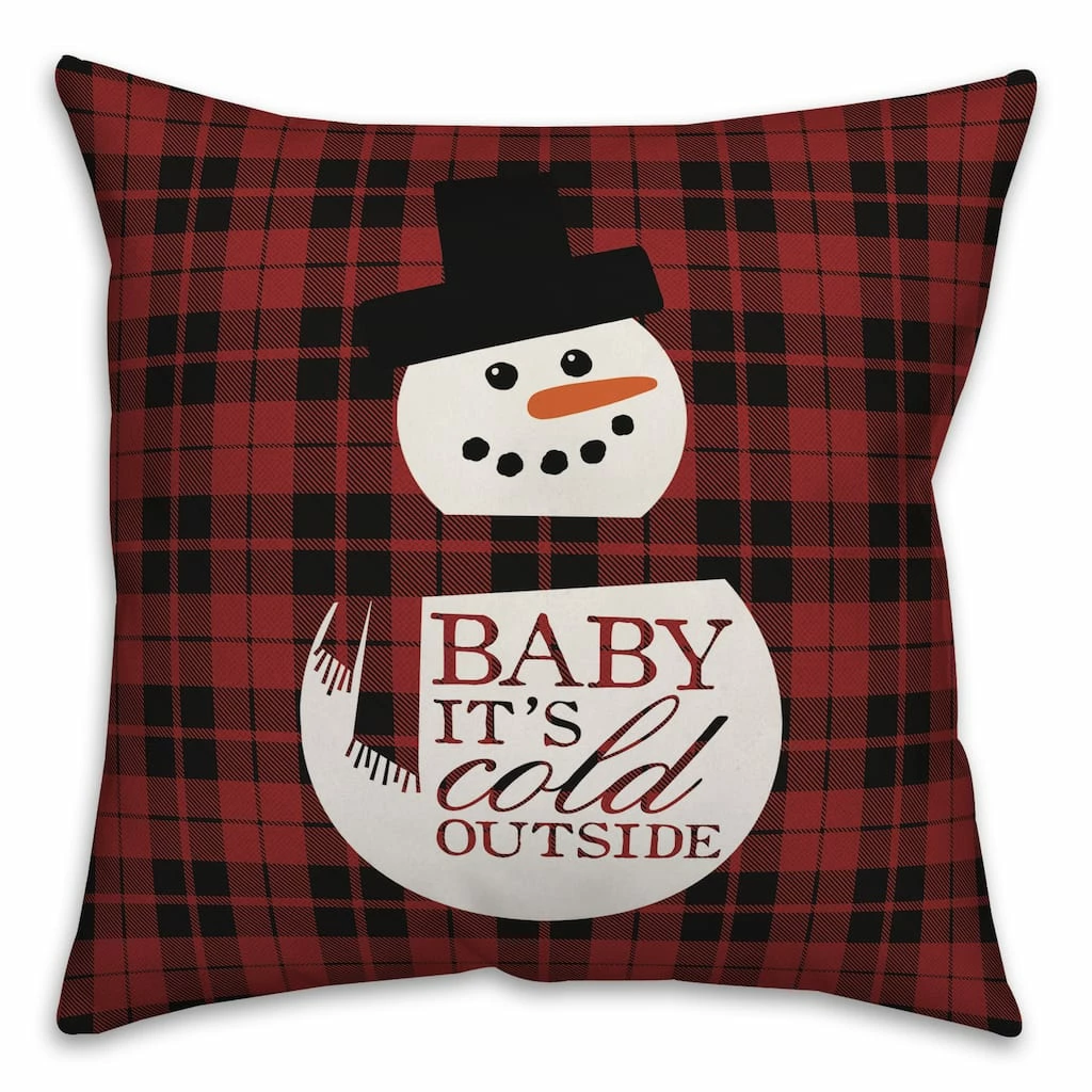 Promo ⭐ Baby It’s Cold Outside Snowman Throw Pillow by Designs Direct ⌛