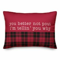 Cheapest 🎉 You Better Not Pout Throw Pillow by Designs Direct ❤️